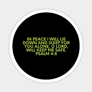 Bible Verse Psalm 4 8 Magnet